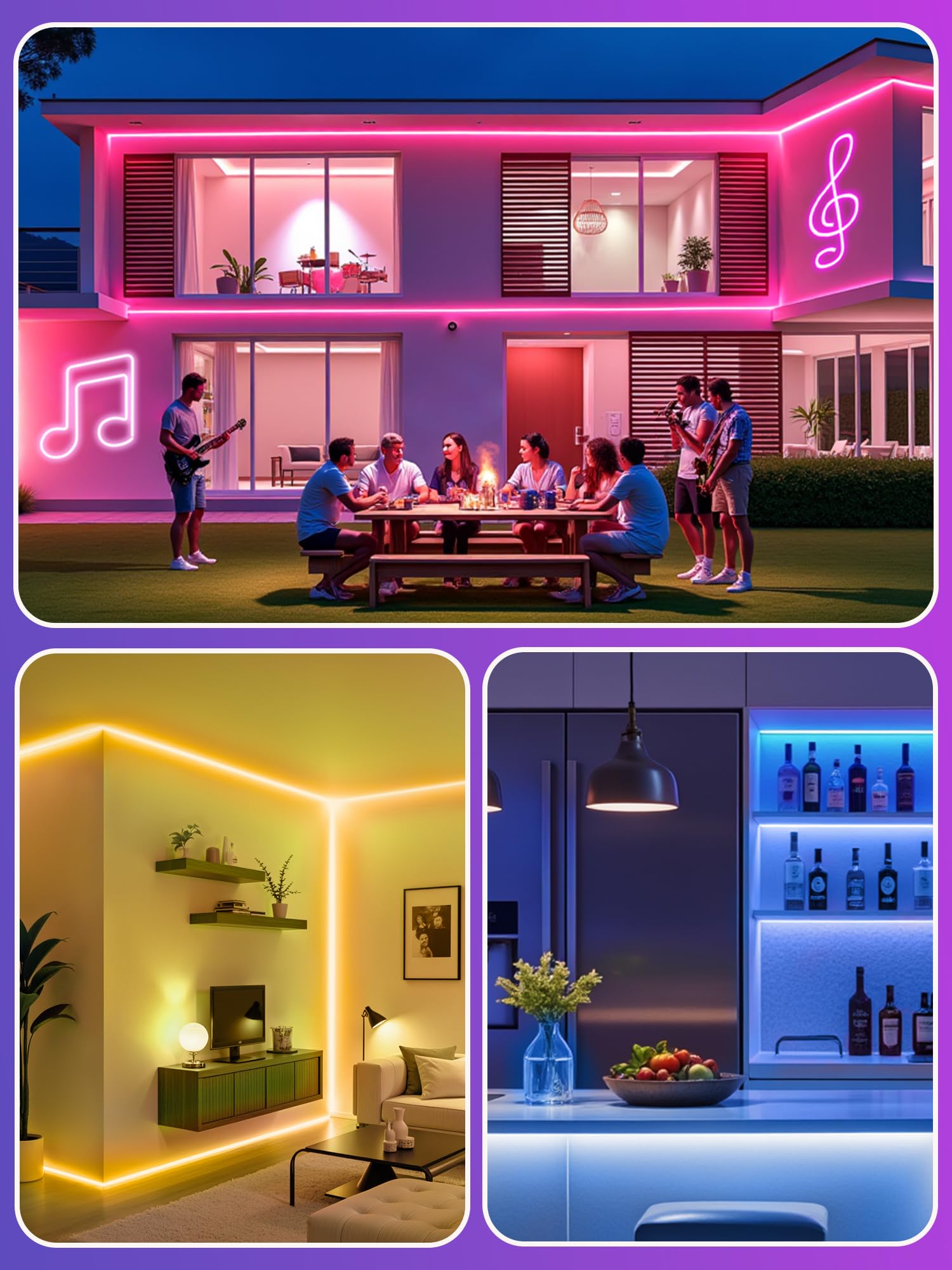 RIYO Neon Rope Light ultra flexible strip enables creative DIY designs.