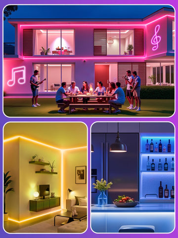 RIYO Neon Rope Light ultra flexible strip enables creative DIY designs.