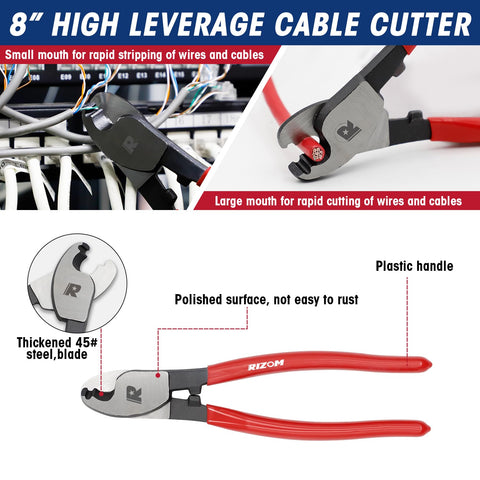 Rizom 8-inch mini bolt cutter designed for tight spaces