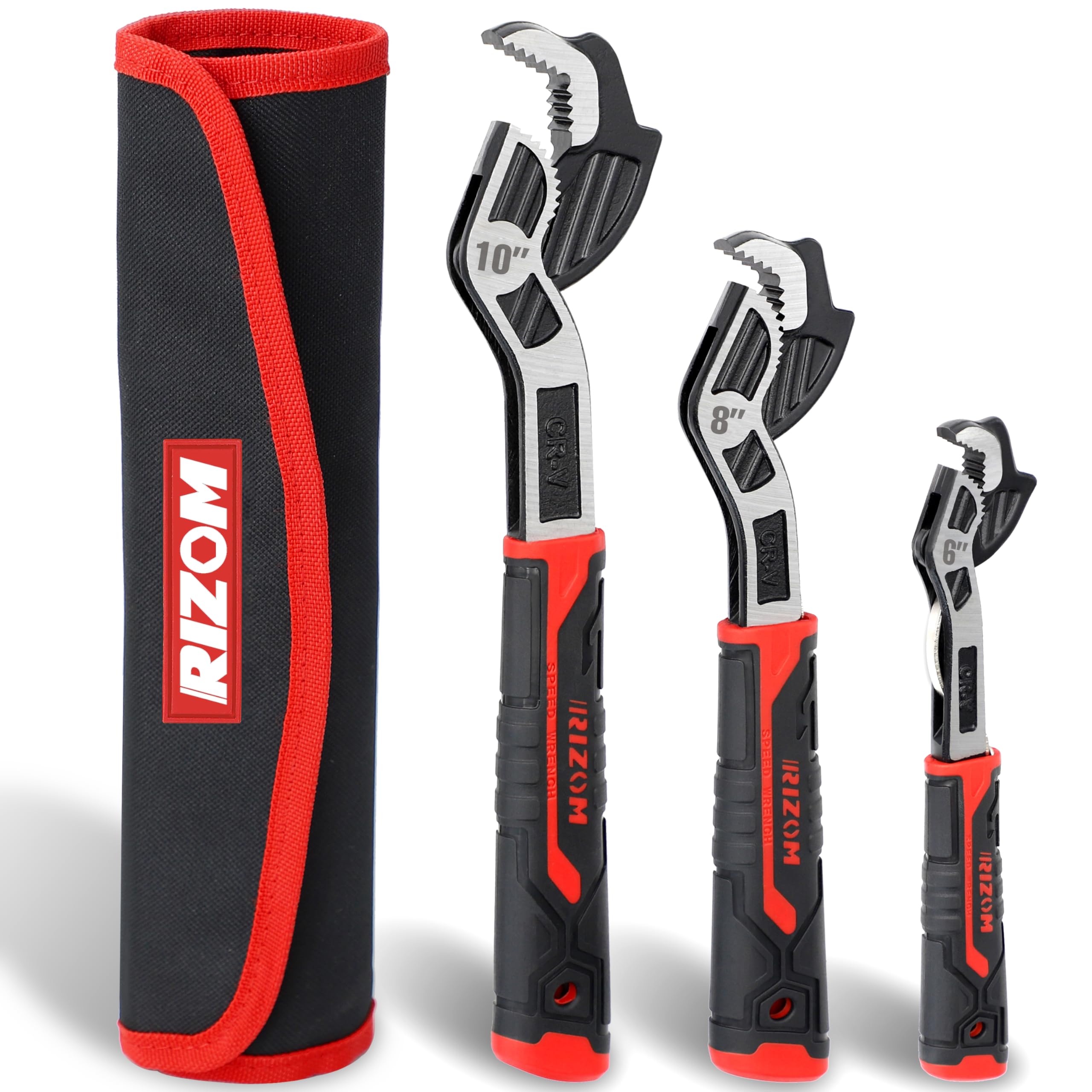 Rizom Pipe Wrench Set 6inch demonstrates versatile size for tight spaces and quick adjustments.