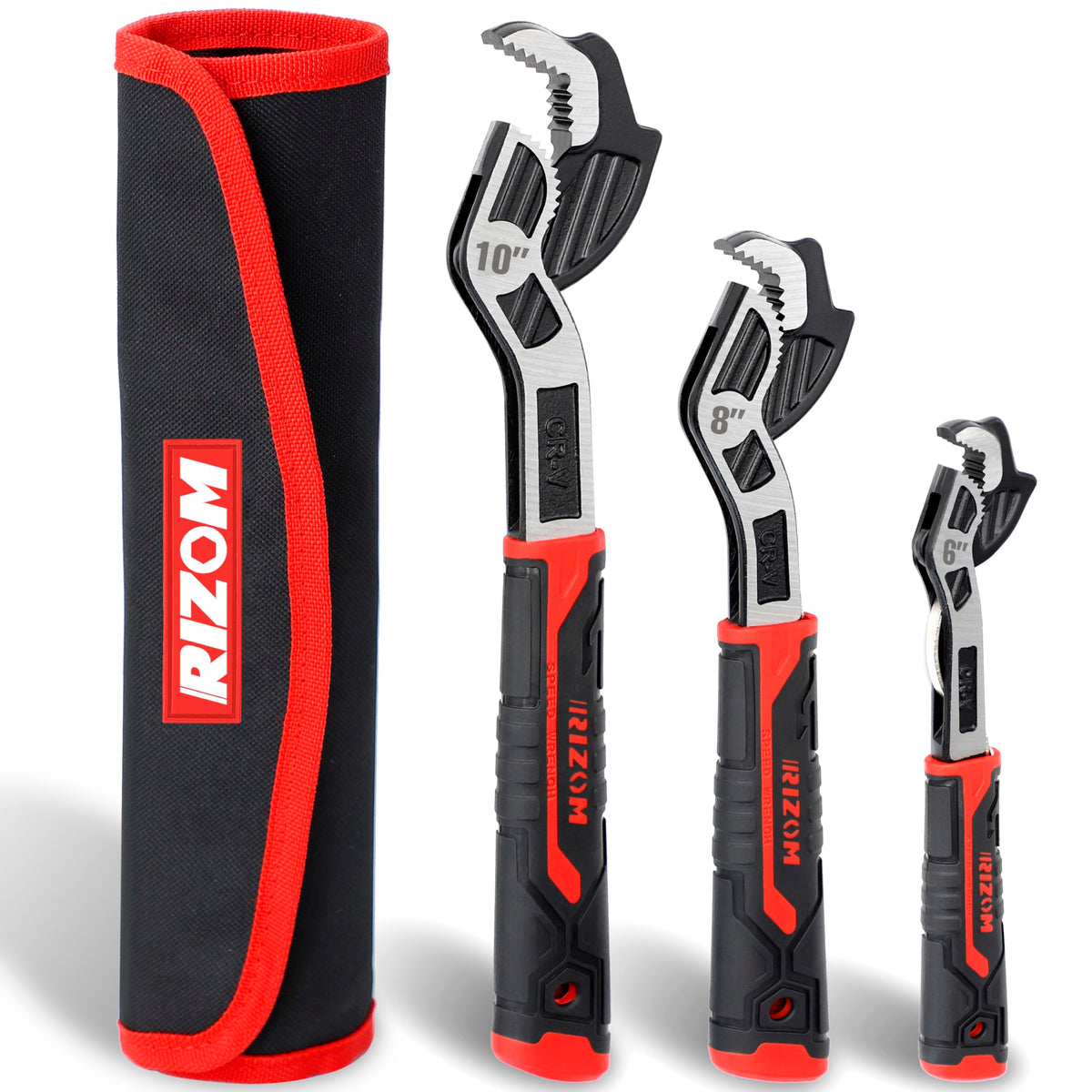 Rizom Pipe Wrench Set 6inch demonstrates versatile size for tight spaces and quick adjustments.
