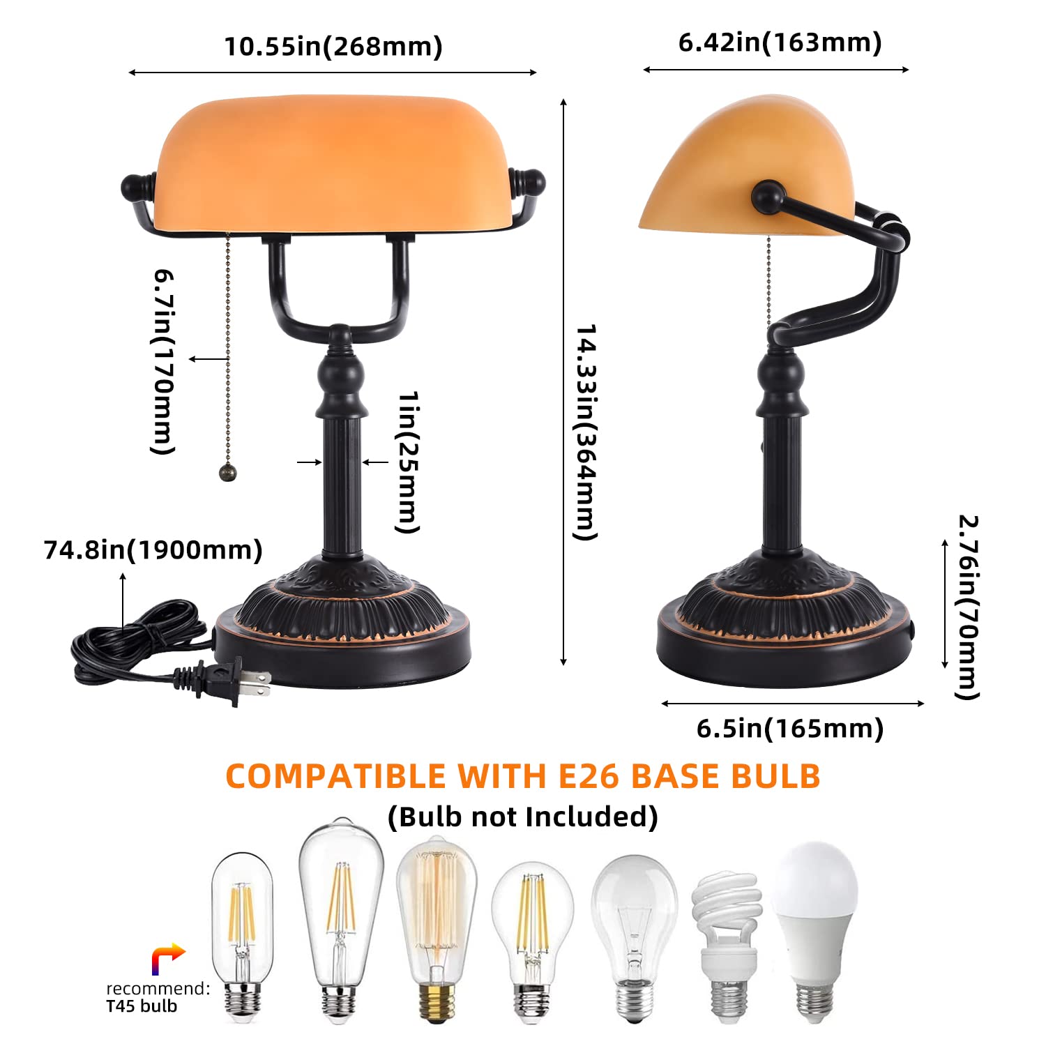 Rizzyluz compatible with E26 bulbs for customizable brightness