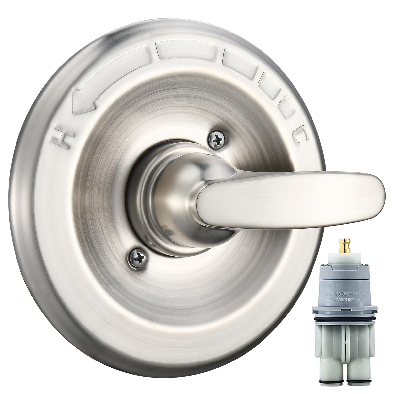 RJDIBAN Delta Classic 13 trim front view in brushed nickel for easy replacement