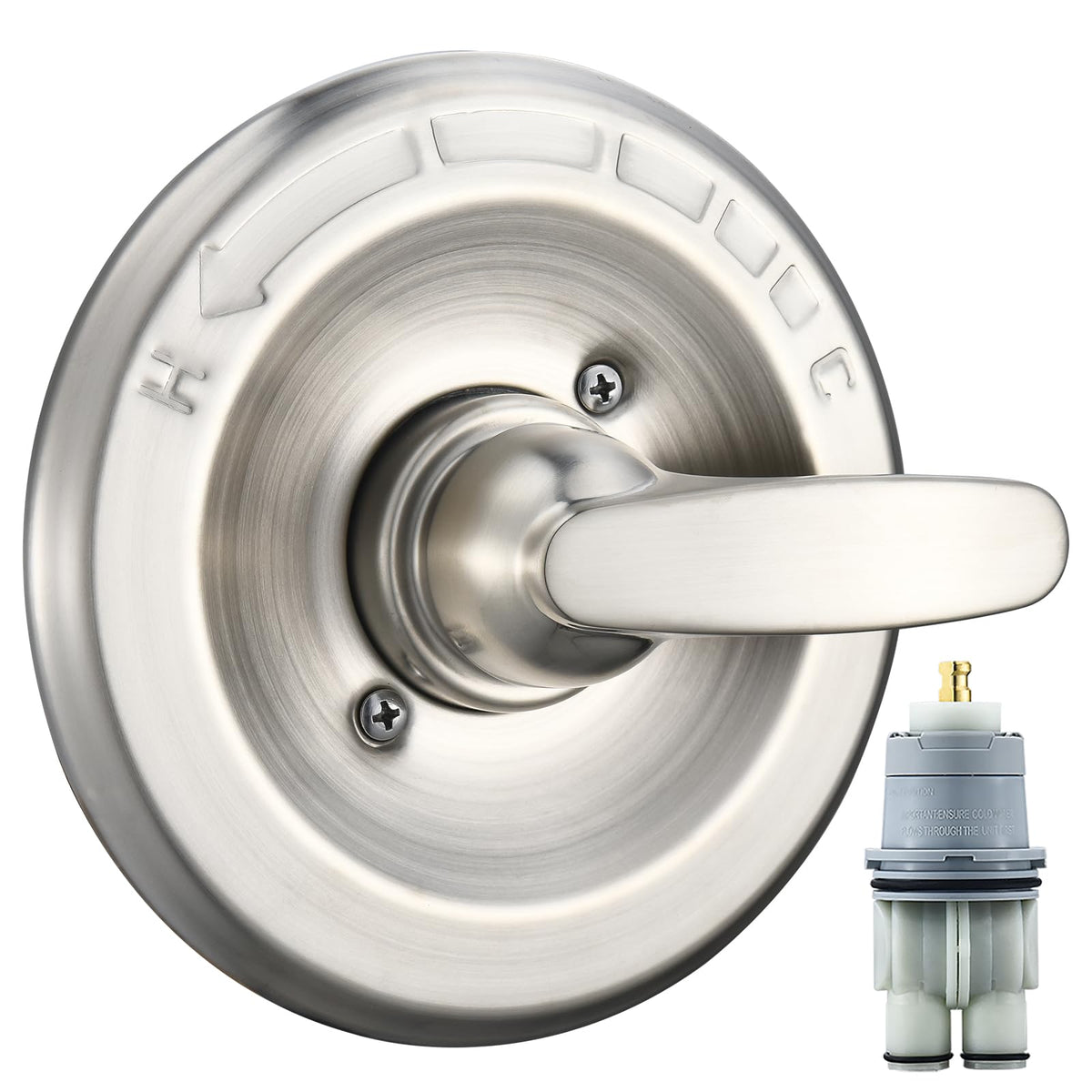 RJDIBAN Delta Classic 13 trim front view in brushed nickel for easy replacement