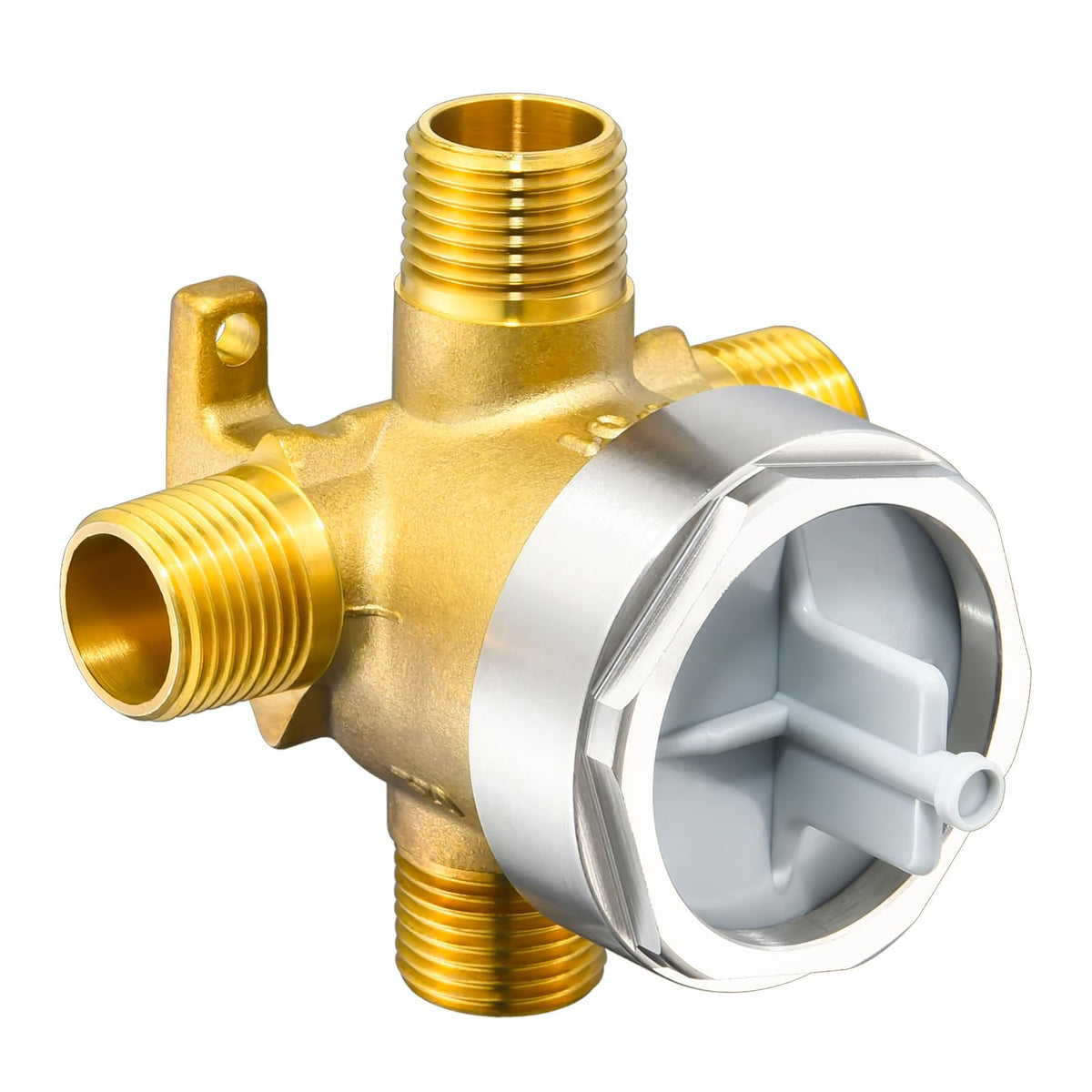 RJDIBAN R11000 rough-in valve closeup showing durable brass construction.