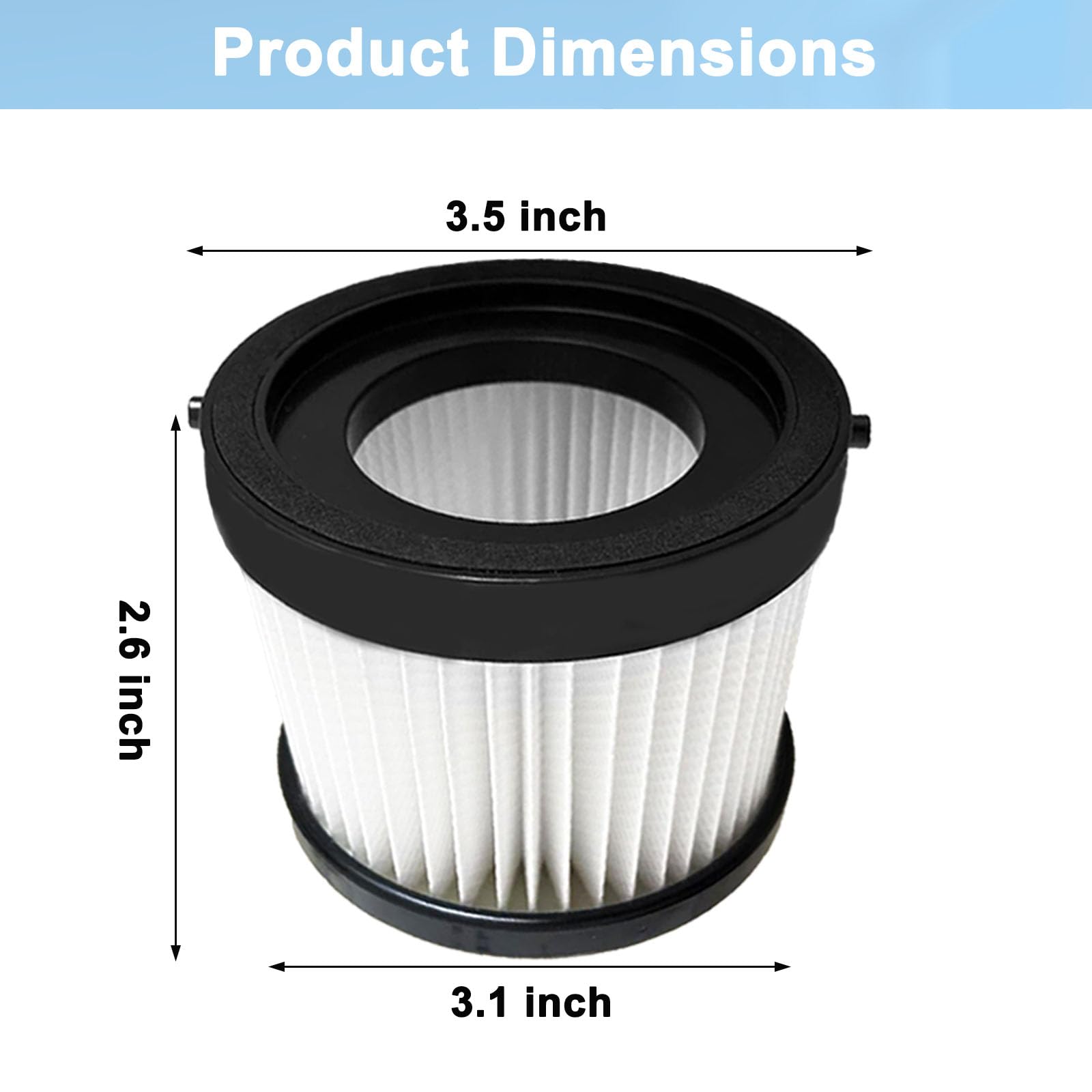 Rjnlsc DCV501HB washable filter close-up shows reusable material