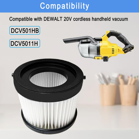 Rjnlsc DEWALT 20V vacuum filter side view preserves suction during use