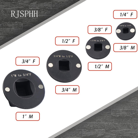 RJSPHH low-profile adapter 3/4 to 1/2 inch enabling versatile drive configurations.