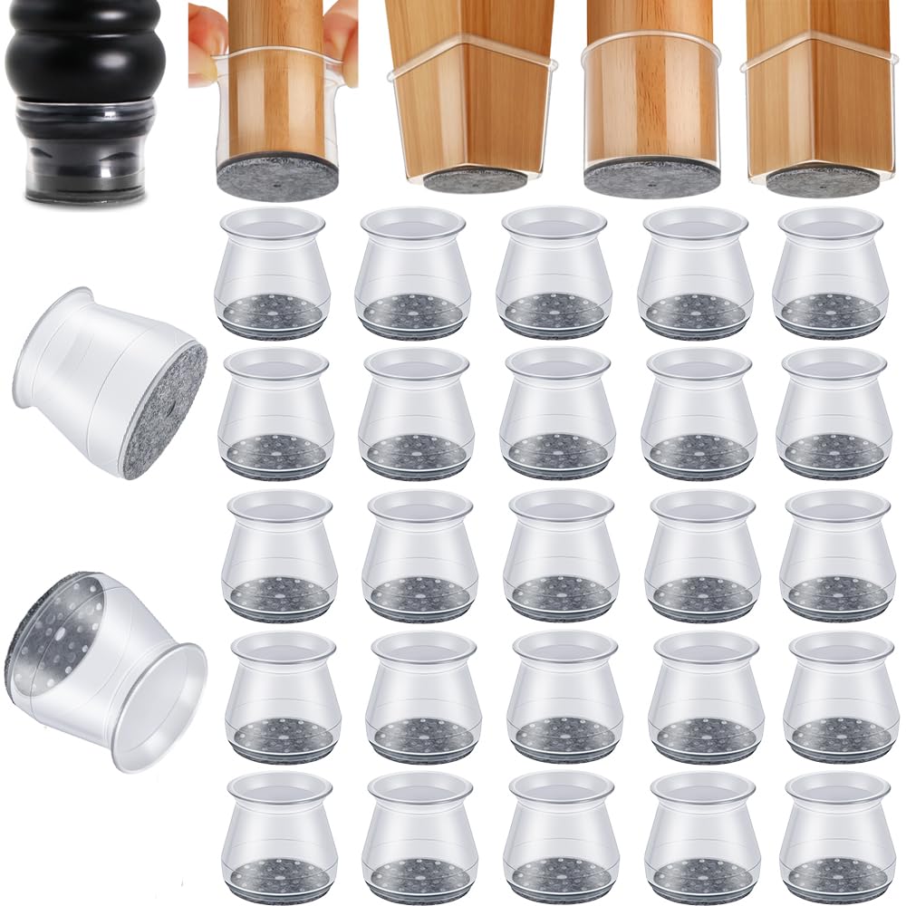 RKELA 48-pack chair leg protectors in main view safeguard hardwood floors