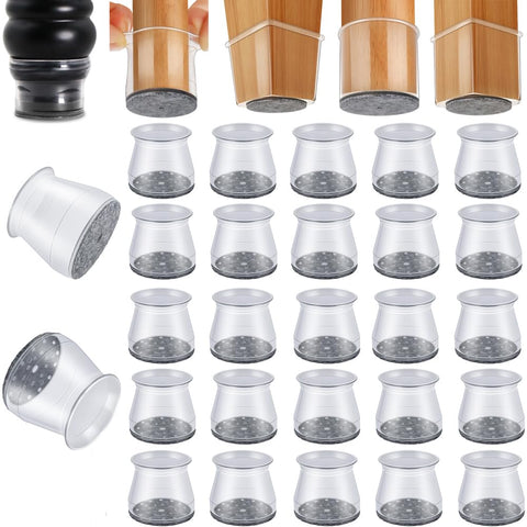 RKELA chair leg protectors close-up with felt pad protection for floors
