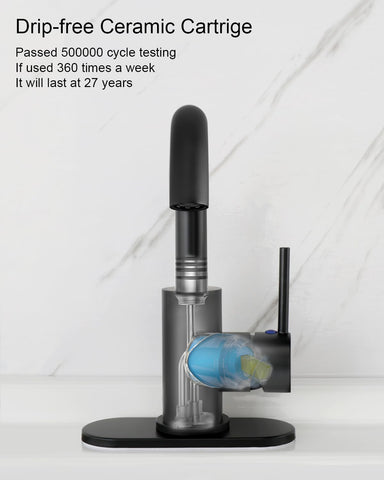 RKF BF3501P-MB pop-up drain included for smooth drainage.
