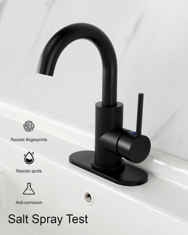 RKF BF3501P-MB single-handle control provides precise hot and cold adjustment.