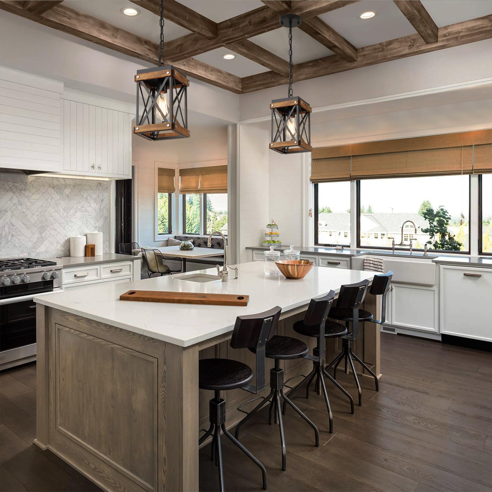 Easy sloped-ceiling installation with included hardware and instructions