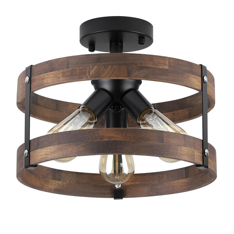 RKUCSR wood and metal design blends farmhouse and modern aesthetics.