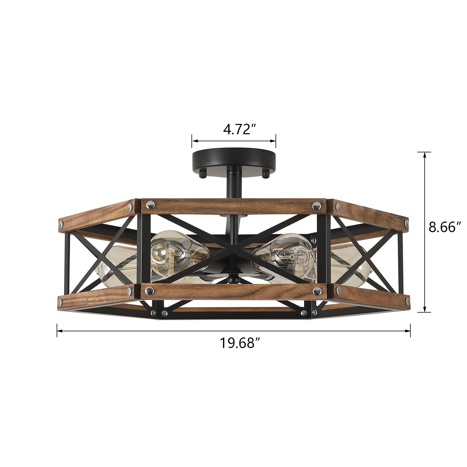 RKUCSR hallway fixture enhances entryway atmosphere with rustic charm.