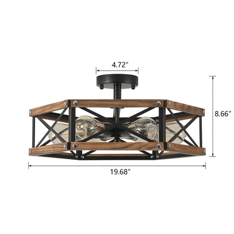 RKUCSR hallway fixture enhances entryway atmosphere with rustic charm.