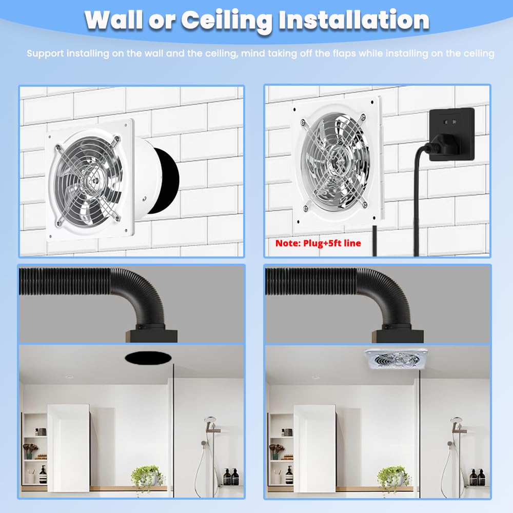 RLOZUI airflow illustration suggests 735 CFM performance for large spaces
