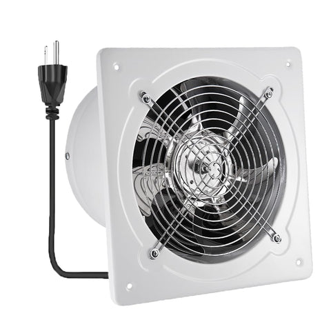 RLOZUI 8 inch exhaust fan front view highlighting ventilation for homes and garages