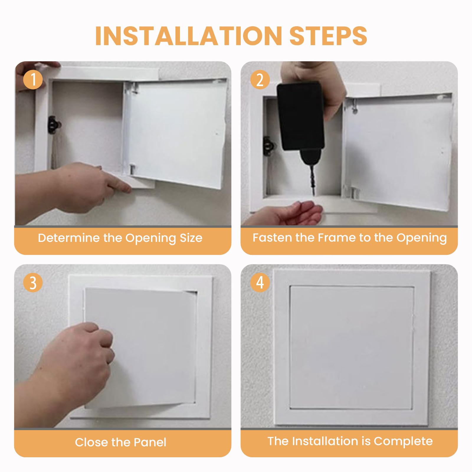 RLOZUI 8x8 drywall access panel covering plumbing and wiring