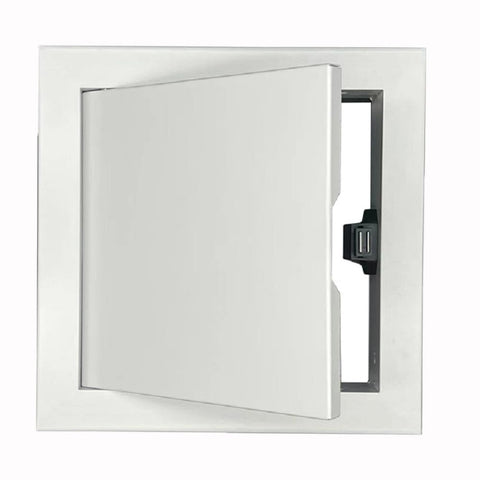 RLOZUI 8x8 access door front view with white powder coat finish