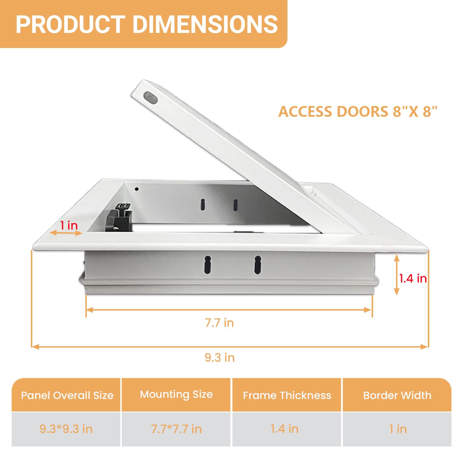 RLOZUI 8x8 reversible frame enables flush or surface mount