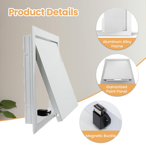 RLOZUI 8x8 wall installation with pre-drilled frame holes