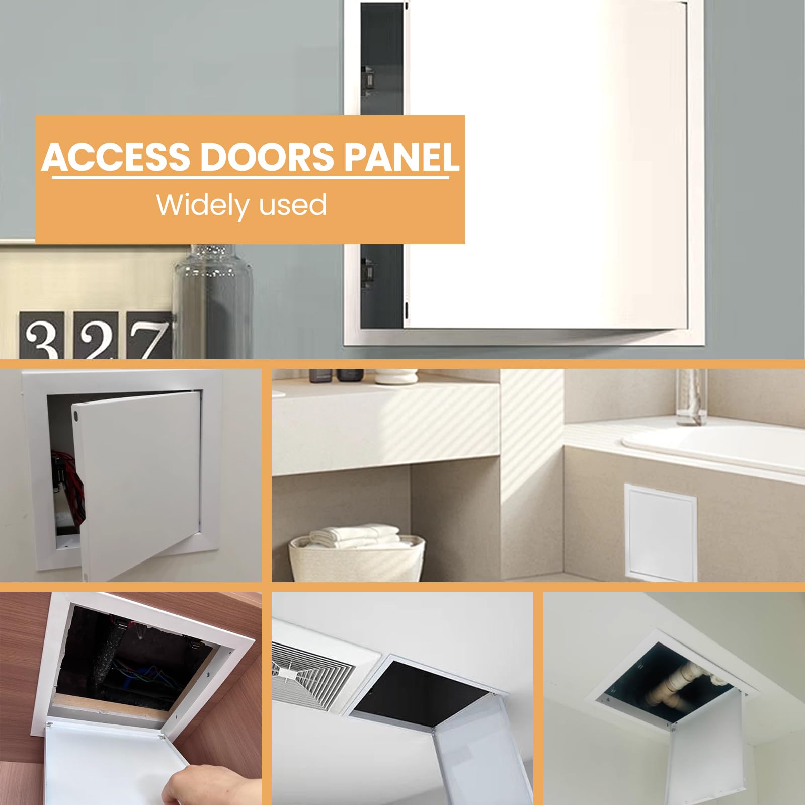 RLOZUI 8x8 access door showing convenient access to network cables