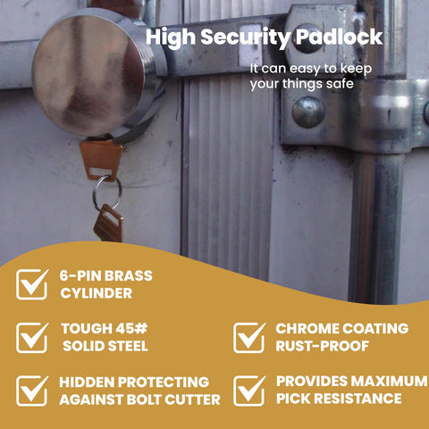 RLOZUI padlock for garage shed keeps tools safe