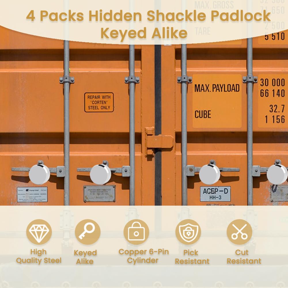 RLOZUI round padlock 2-7/8in securing trailer door