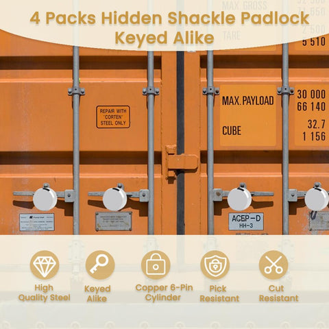 RLOZUI round padlock 2-7/8in securing trailer door