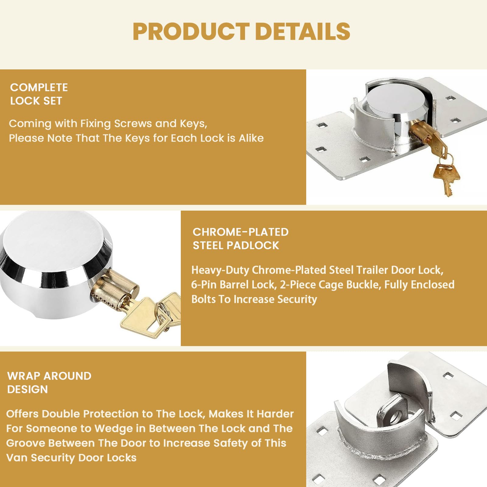 RLOZUI wide hasp design fit for sliding and swinging doors