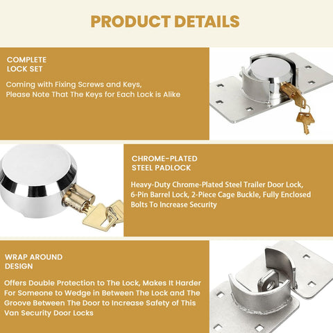 RLOZUI wide hasp design fit for sliding and swinging doors