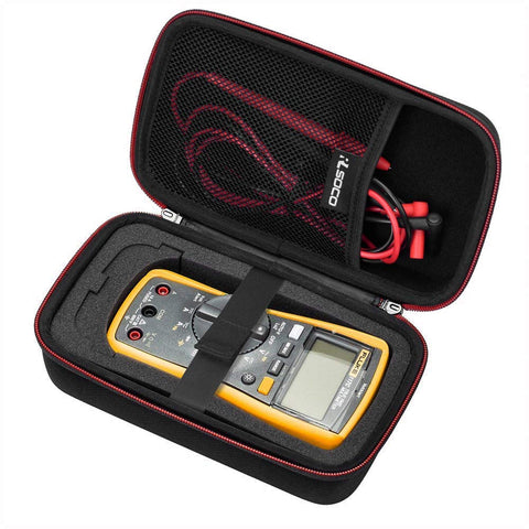 RLSOCO Fluke 15B+ case with red zipper securely protects your meter