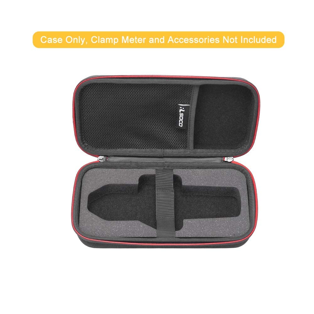 Interior foam cutouts secure meters and accessories