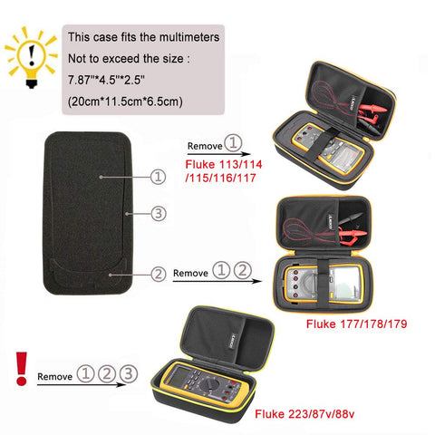 Removable strap keeps the multimeter secure in transit.