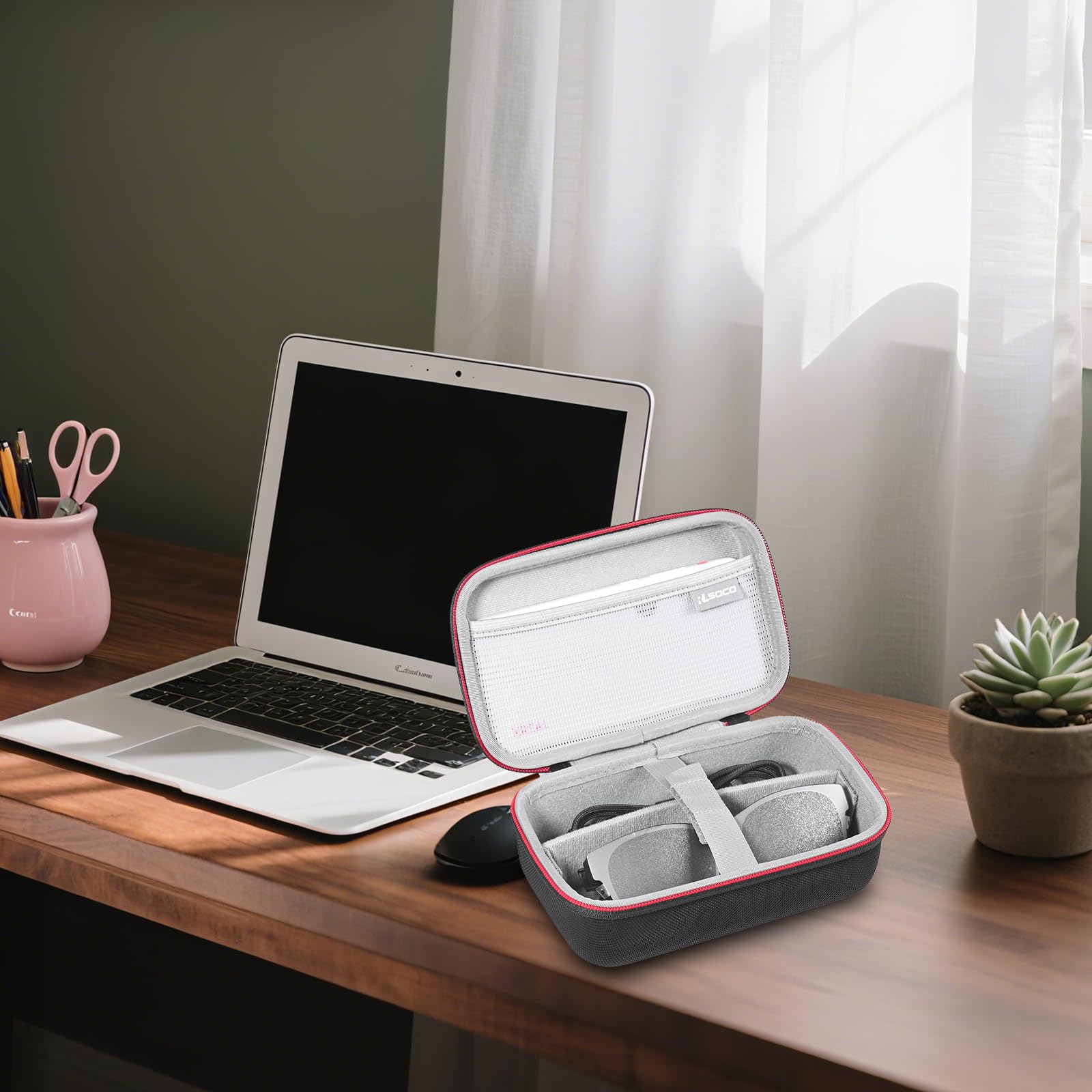 RLSOCO elastic mesh pocket secures XREAL Eye and Beam Pro.