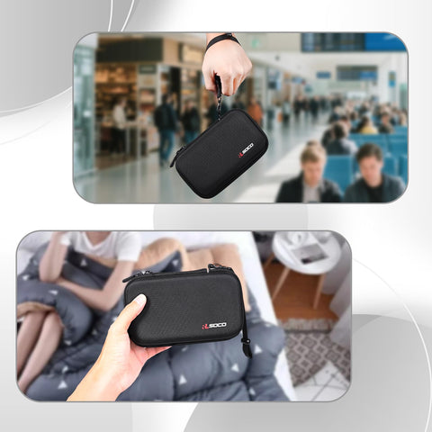 RLSOCO removable divider keeps glasses and cables separated inside the case.