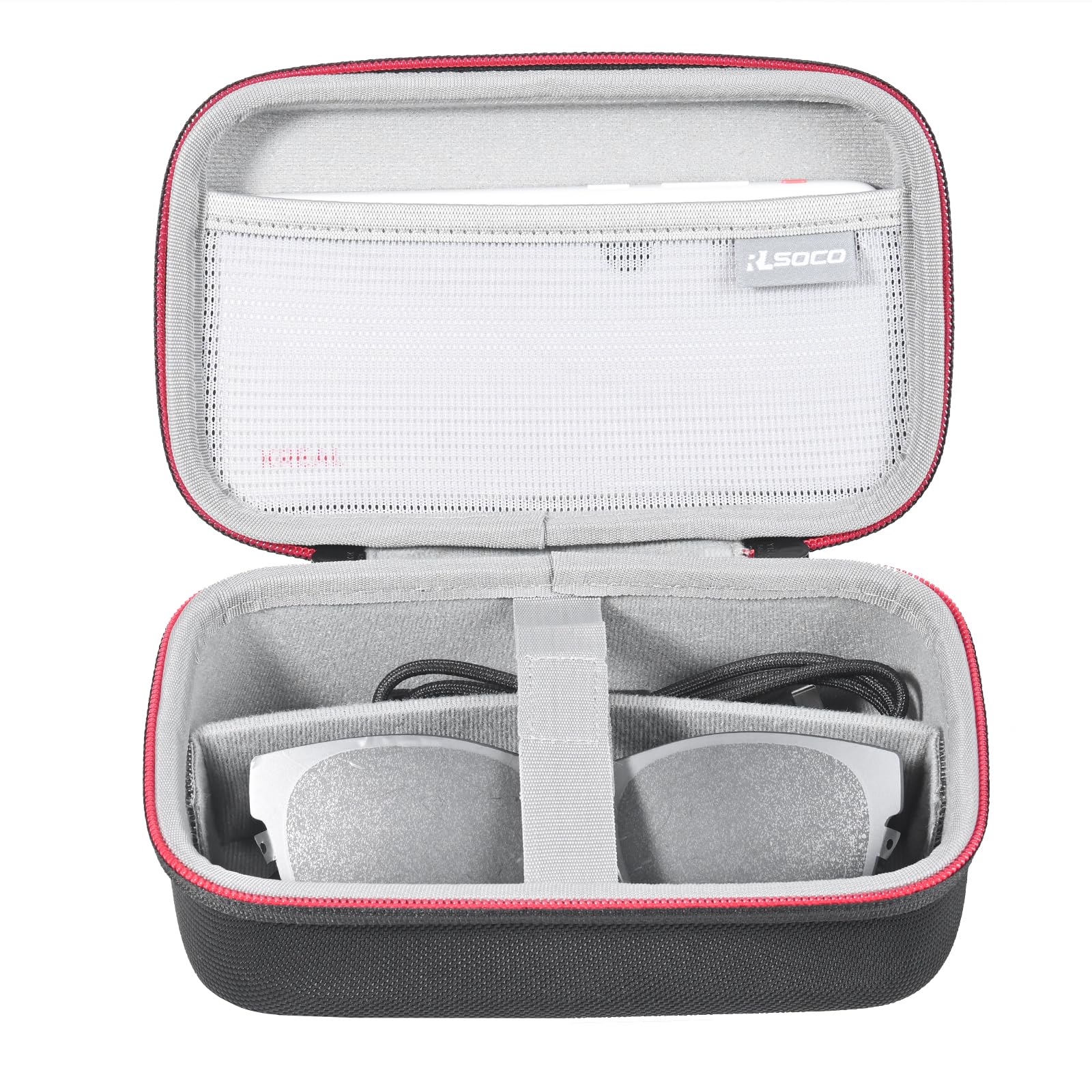 RLSOCO case interior keeping XREAL Eye and Beam Pro organized and scratch-free.