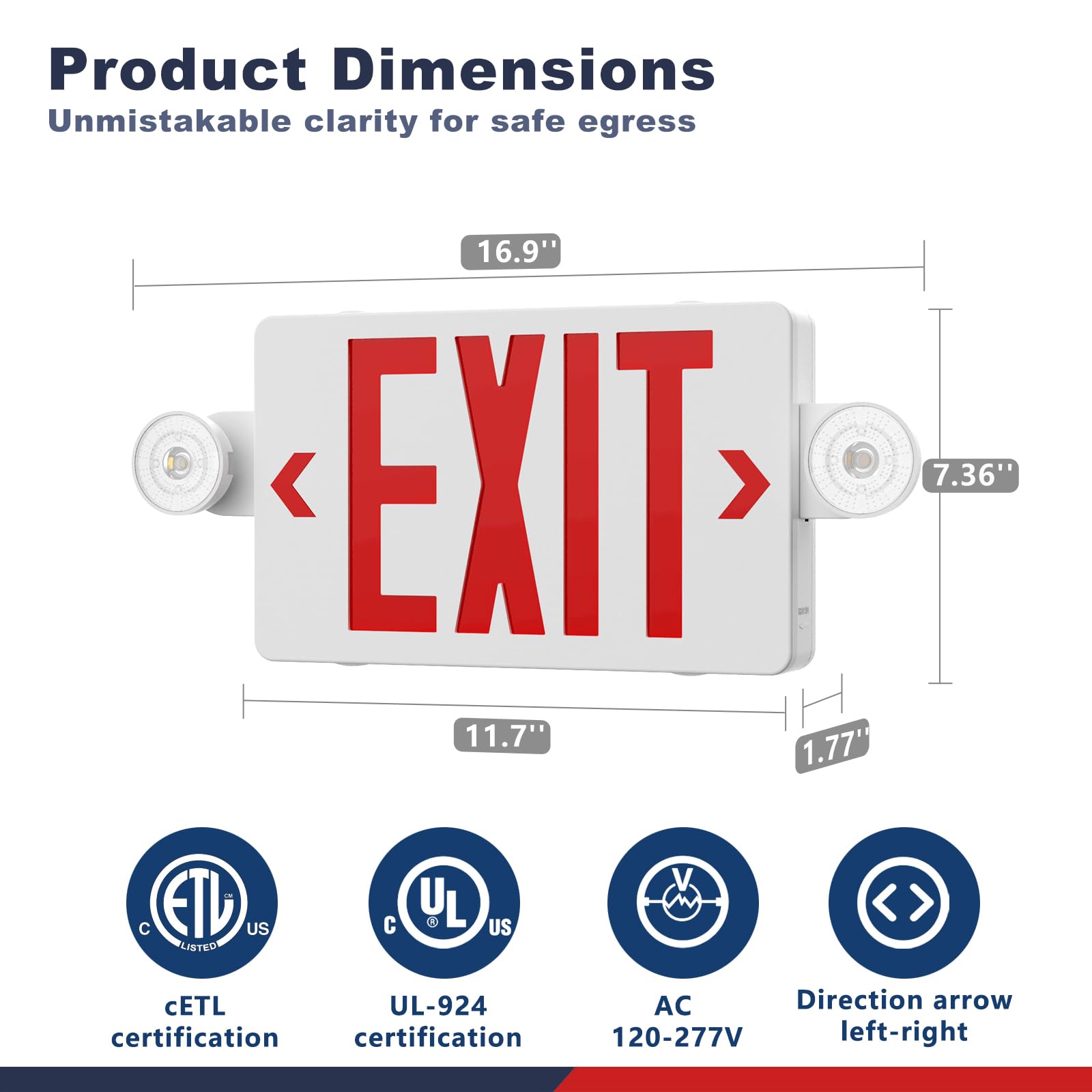 RMCLUX ceiling or wall mount canopy included for flexible installation