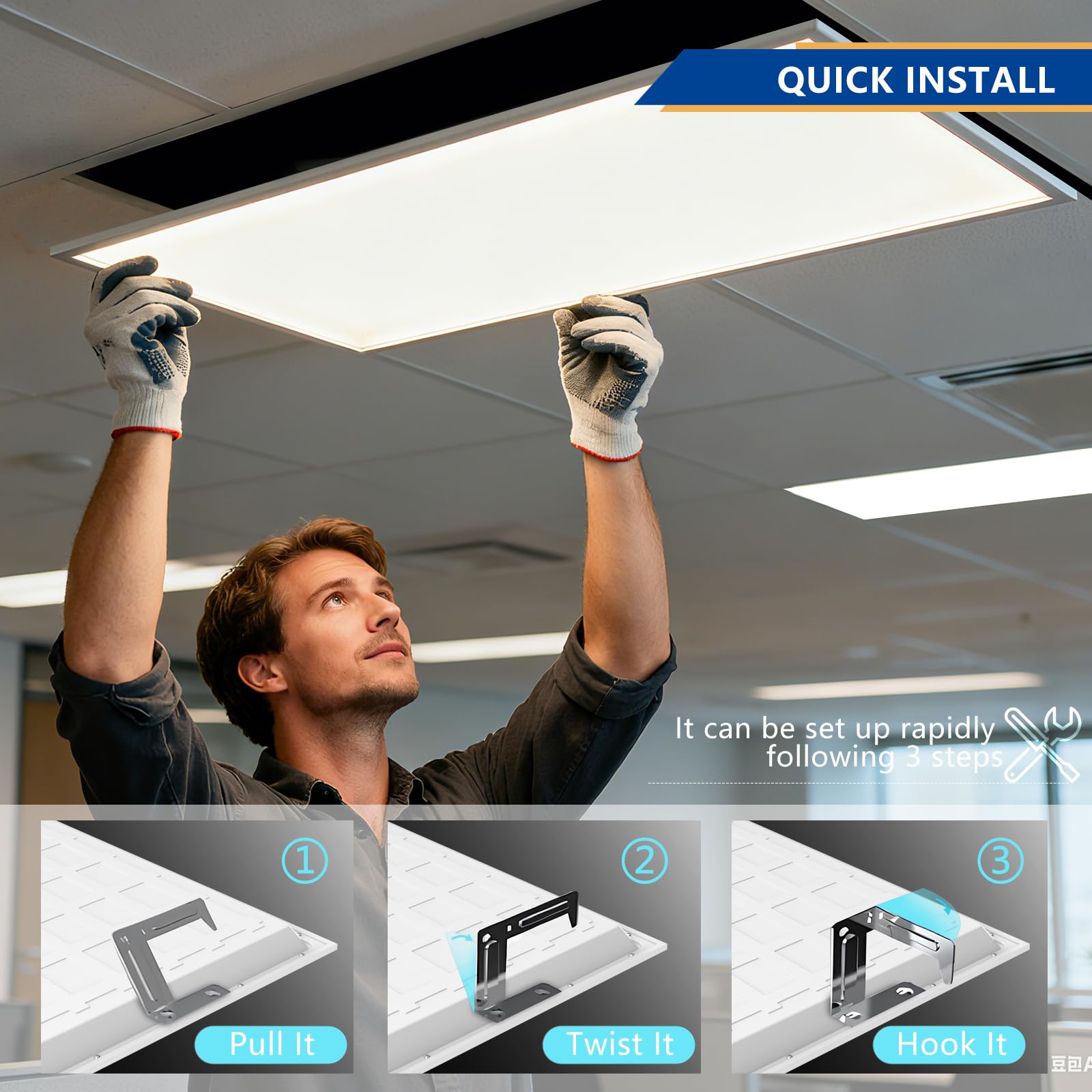 RMCLUX easy-install 2x2 ceiling panel upgrade for quick renovation