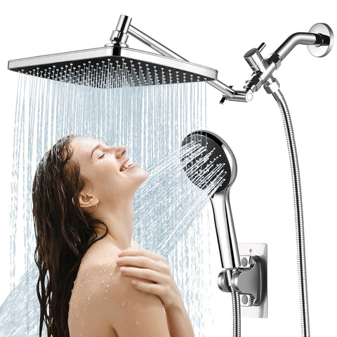 RNDIOZD 11-8-inch rectangular rain shower head delivers full-body coverage and a soothing rinse