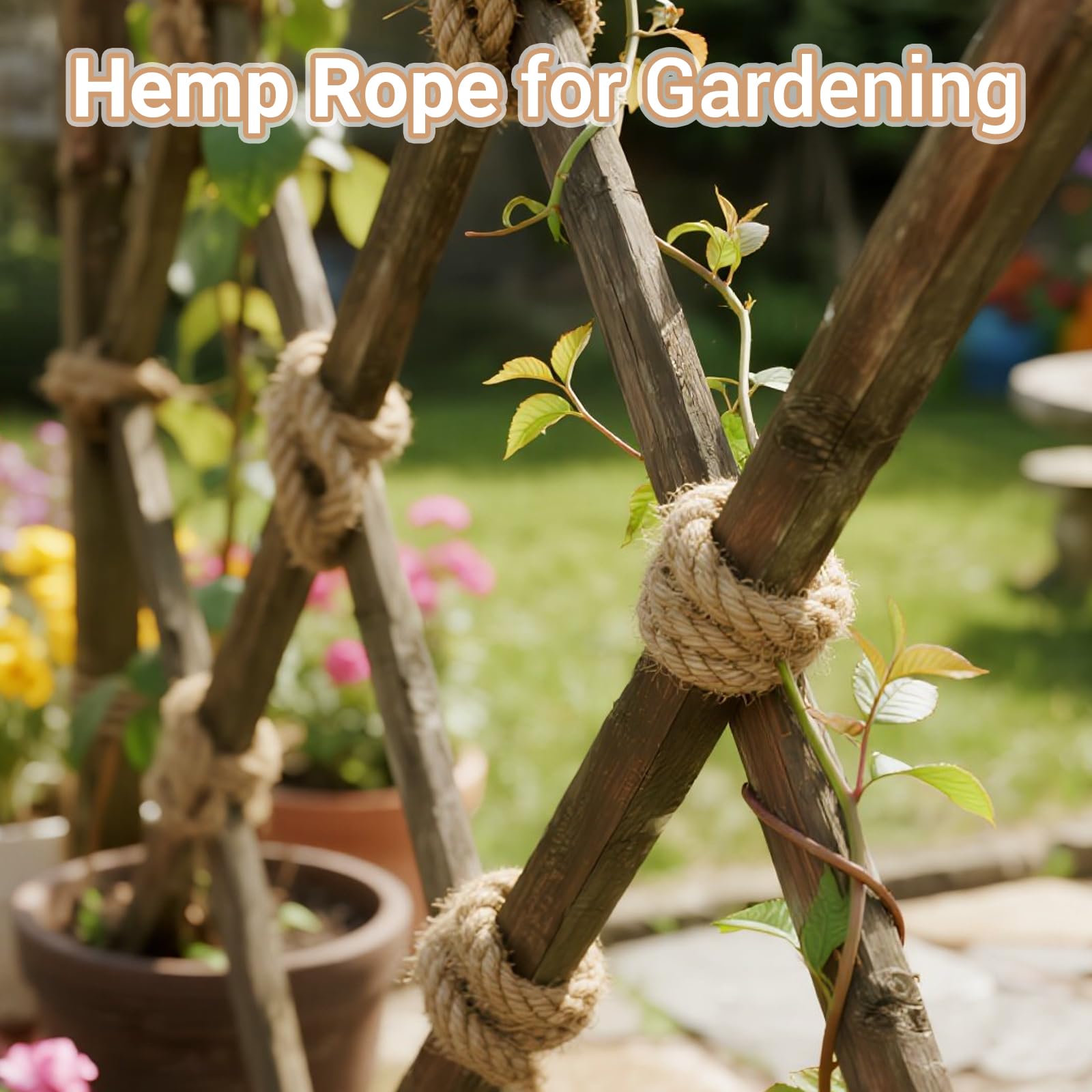 Roadtofree garden tie rope 1in 32ft secures plants and gear