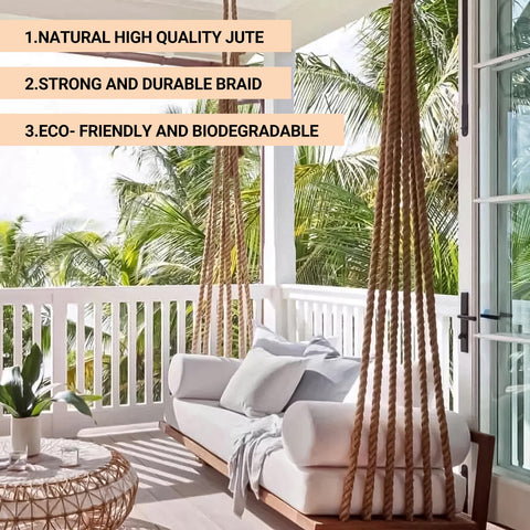 Roadtofree railing rope 1in 32ft adds rustic safety to stairs