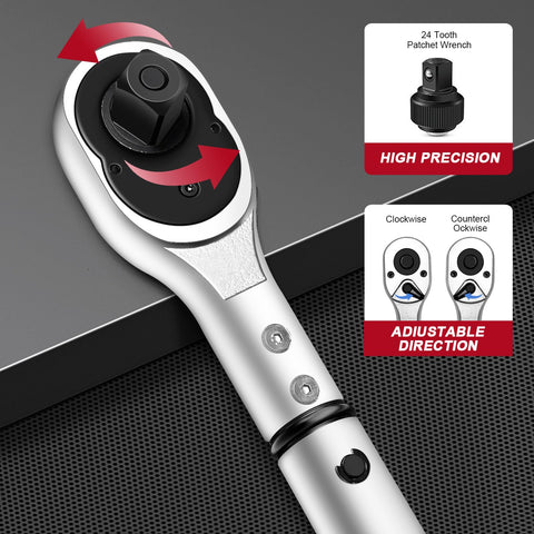 Roartisa torque wrench nickel-chrome shaft resists wear.