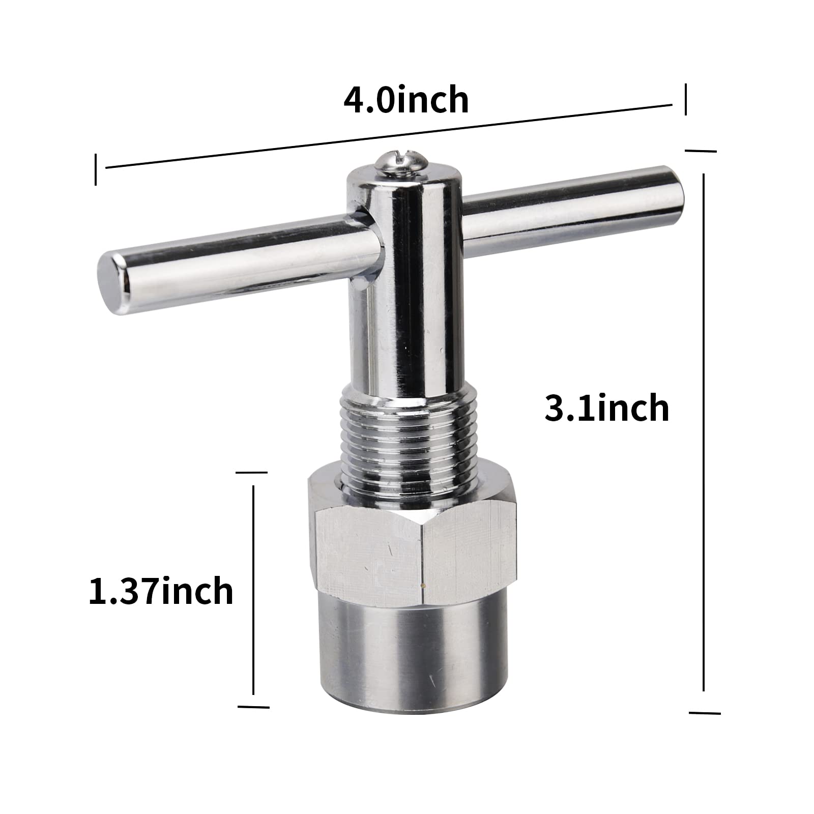 Roastove brass chrome puller designed for Moen cartridge removal