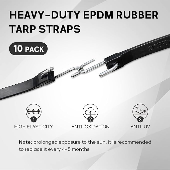 ROBLOCK rustproof S-hooks ensure secure attachment without unhooking.