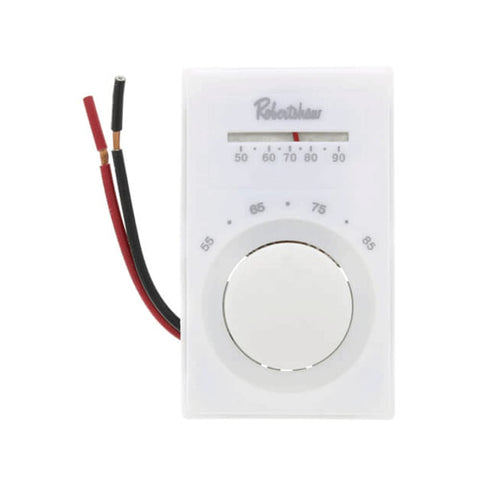 Robertshaw 803A thermostat front view, compact mercury-free cooling control for reliable operation.