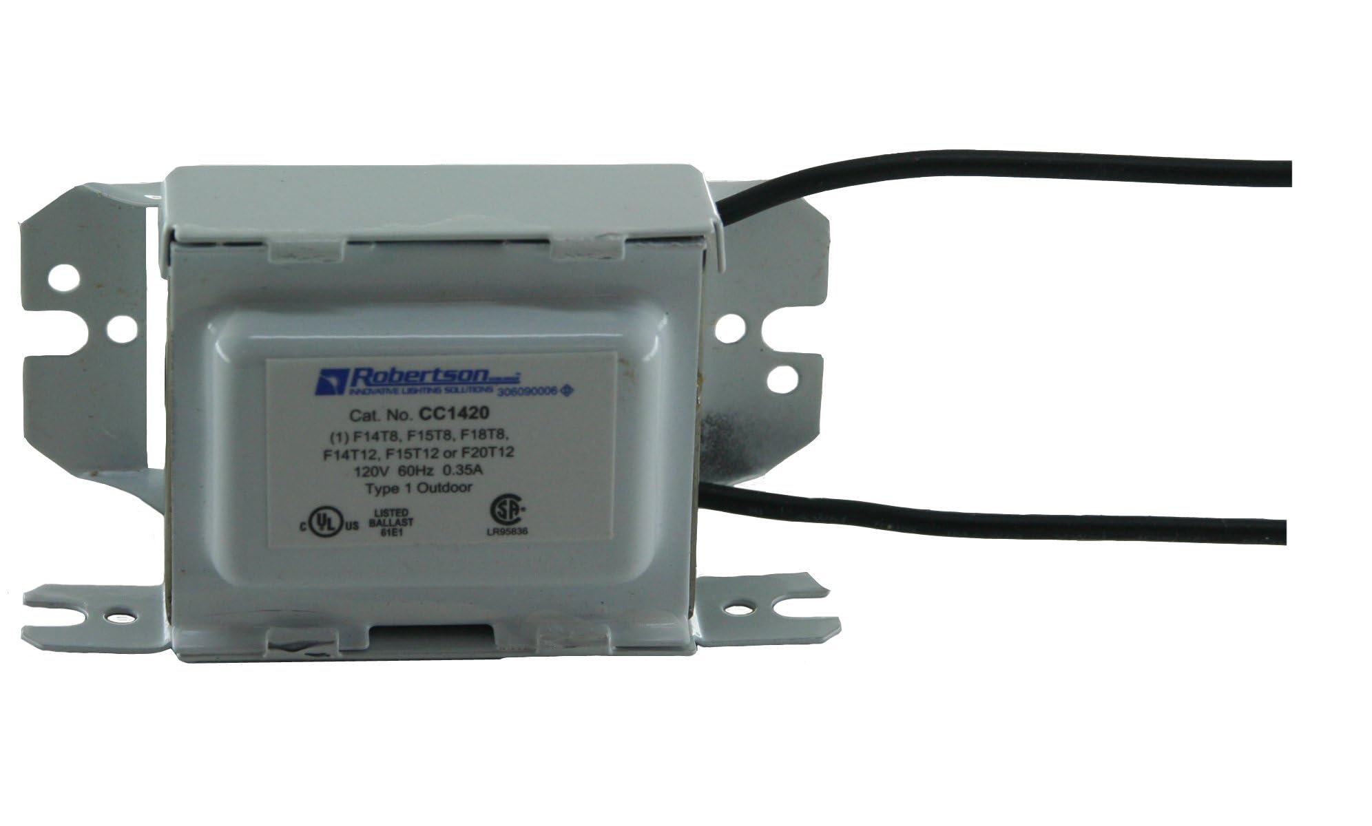 Robertson CC1420P ballast front view for compact sign lighting efficiency