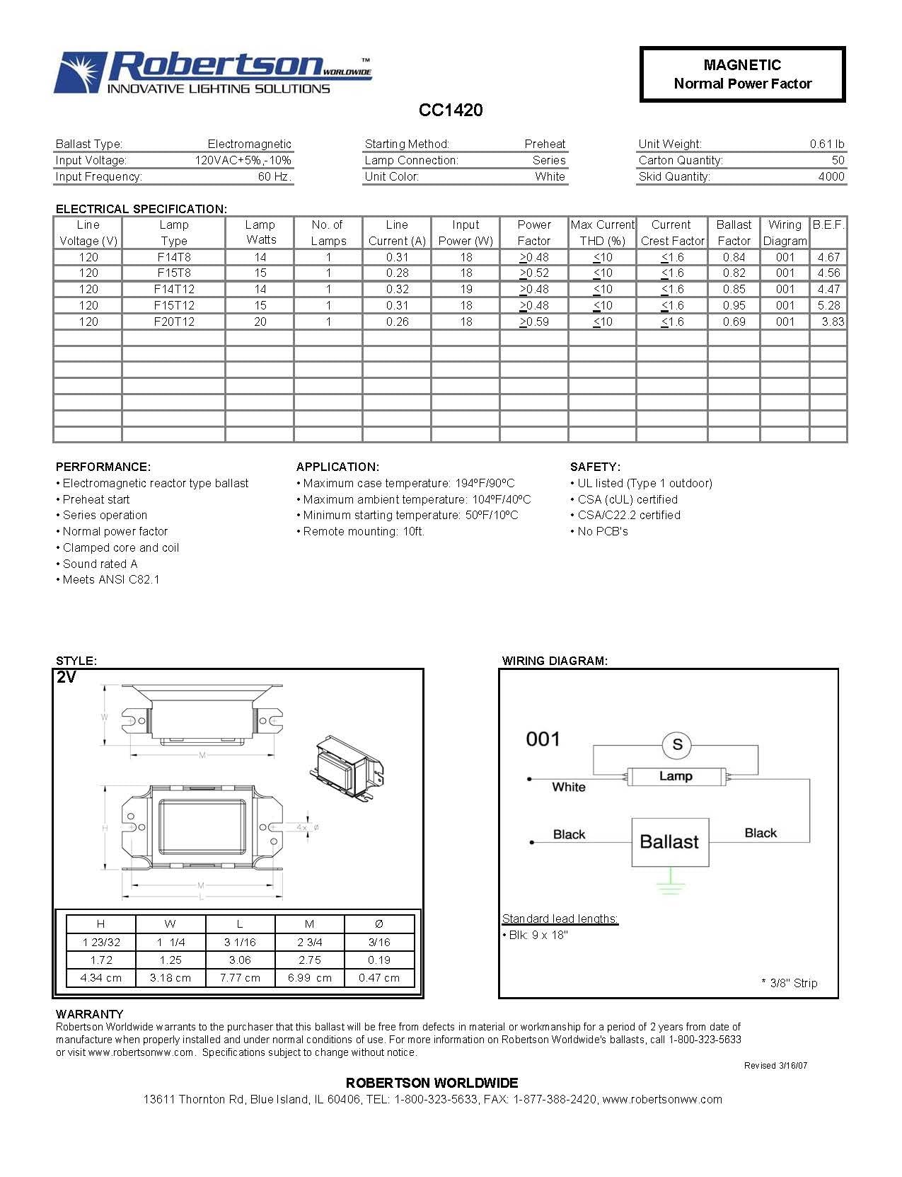 Robertson CC1420P silent operation ideal for quiet spaces