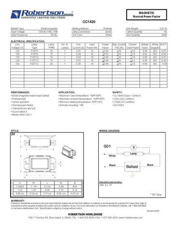 Robertson CC1420P silent operation ideal for quiet spaces